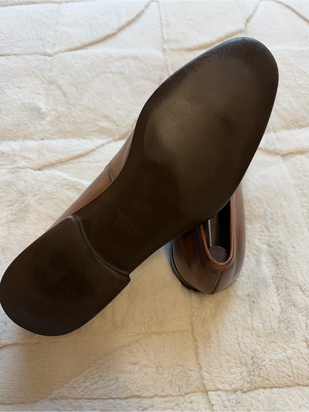 $1,090 Salvatore Ferragamo Brown Leather Gancini Buckle Horse-bit Loafers 10.5 D - Picture 12 of 16